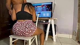 my neighbors cheating girlfriend asked to learn how to play video games and look what happened
