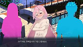 Bold college girl Hazuka Shiina strips naked in wild anime hentai game gallery. She teases and plays without holding back.