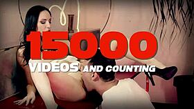 Horny lady in gangbang, cum all over face 😏