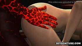 3D babe taking reptile cocks in every hole, so wild! 🐉