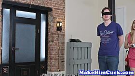 the petite babe BENT OVER in DOGGYSTYLE, CUM on her TITS, cuckolding her cheating boyfriend