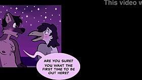 i'm a wolf furry eating a gay bird on the beach lol