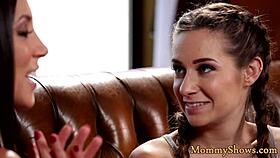 glam stepmommy enjoys oral in lesbian threeway with mother-in-law