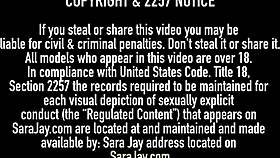 Hot Milf Sara Jay & Thick Virgo Peridot Share Big Black Cock in Group Riding