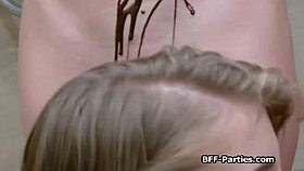 Girlfriends Spice Bathroom Party With Monster Cocks