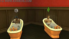 Gareth Williams engages in an MMF threesome with his father-in-law in Sims 4 Wicked Whims.