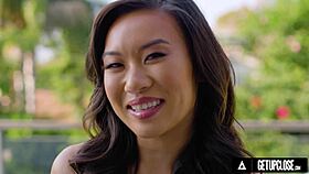 up close - seductive teen 18+ kimmy kimm enjoys soft foreplay before riding leo vices big cock