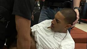 Horny gay police apprehend piss robbery suspect