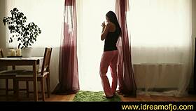 Brunette Lesbians Lick And Finger In Morning Passion!