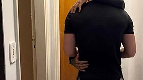 Young guys kissing get caught by the building camera – what a provocative scene!