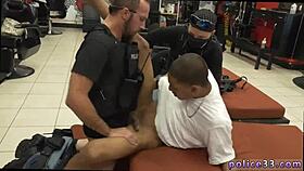 Horny gay police apprehend piss robbery suspect