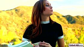 teen can't resist playing with stepmom's huge tits for fun