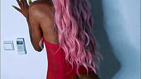 alluring in red teaser high heels, tropicalpussy teases with fetish vibes 😍