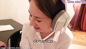 A beautiful Russian girl considers sucking but stays loyal to her boyfriend