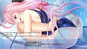 akumeru family yunagi route making stepsis wet with fingering and blowjob in pool