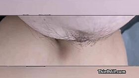 Officer fucks sporty big tit housewife at work.