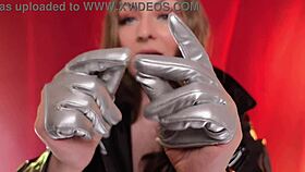 asmr fetish gloves with arya grander