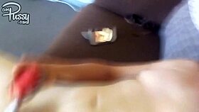 Homemade Shaved Pussy Brush Masturbation