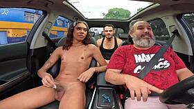 i'm alice tapajos, trans with 24cm dick partying in car