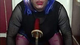 A shy sissy crossdresses and gets humiliated in homemade bisexual anal