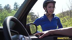 Damn! Sexy Cyclist Fucked Hard by Big Cock in Fake Taxi!