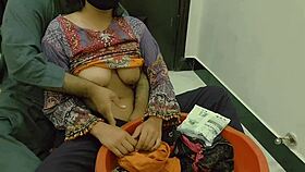 helping my desi stepmom washing clothes in the laundry