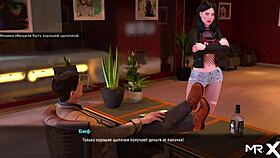 fashionbusiness - girl SHOWS BREASTS in red suit e1 72 with costumes and game