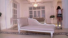 Young hottie teases with her divine bottom before taking it deep