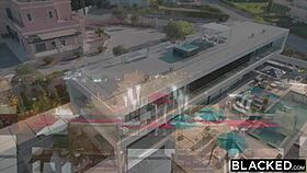 violet ditches her boyfriend for jason's big black cock in the shower, craving that cum