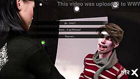 fashionbusiness - girl SHOWS BREASTS in red suit e1 72 with costumes and game