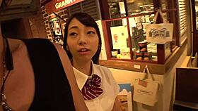 asian amateur gives japanese blowjob with facial