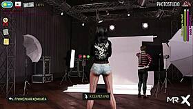 fashionbusiness - girl SHOWS BREASTS in red suit e1 72 with costumes and game