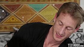 Blonde Teen's Stepdad Sniffs Her Used Panties And Blows Her