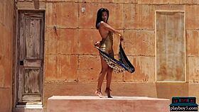 petite latina katherinne sofia strips naked for playboy photoshoot