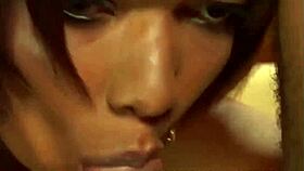 she is fucking my ass so hard with her big black strapon