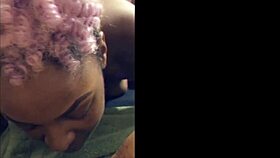 Cubana Nasty receiving head from Caribbean lesbian