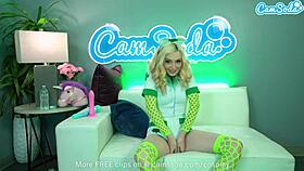 camsoda hot blonde teen cosplays as nurse using toys in hospital