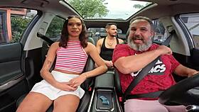 i'm alice tapajos, trans with 24cm dick partying in car