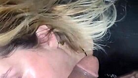 Blonde Cant Stop Sucking Black Cock Deepthroat!