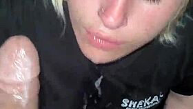 Blonde Cant Stop Sucking Black Cock Deepthroat!