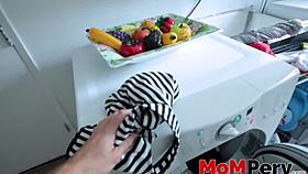 Yummy Stepmom Catches Pervy Guy Stroking