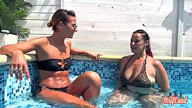 lady and mya loren getting naughty for the first time