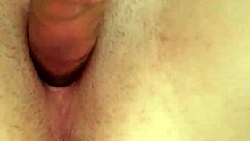 Solo british whore fucks cunt with dildo in hairy pussy masturbation.