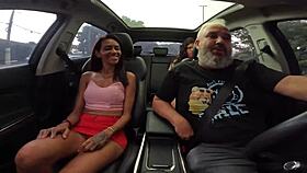 Hot Latina milf joins ride and teases hard?