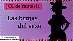 Tu nueva ama dominates and milks you in JOI Brujas del Sexo 9