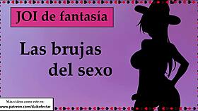 Tu nueva ama dominates and milks you in JOI Brujas del Sexo 9