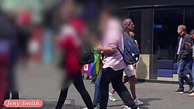 Funk city jeny smith walks in public in transparent dress