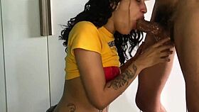 super sloppy blowjob from hot brazilian babe