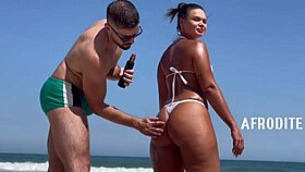 Afrodite Sucks Dick In Doggystyle On Barra Da Tijuca Beach With Group Gangbang