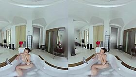 My slutty girlfriend is soaped up for hardcore sex